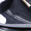 SAINT LAURENT Shoulder Bag Leather Navy Gold Auth ka5243A-20