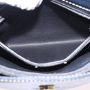 SAINT LAURENT Shoulder Bag Leather Navy Gold Auth ka5243A-24