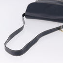 SAINT LAURENT Shoulder Bag Leather Navy Gold Auth ka5243A-7
