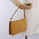 LOUIS VUITTON Monogram Vernis Lexington Pouch Beige M91010 LV Auth ka5244A-22
