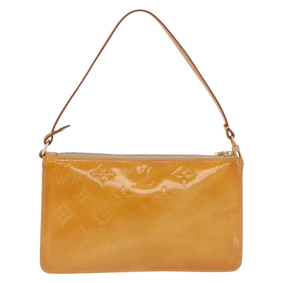 LOUIS VUITTON Monogram Vernis Lexington Pouch Beige M91010 LV Auth ka5244A