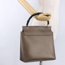 GUCCI Bamboo Hand Bag Leather Brown Gold 001 1118 1886 Auth ka5245-22