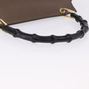 GUCCI Bamboo Hand Bag Leather Brown Gold 001 1118 1886 Auth ka5245-7