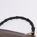 GUCCI Bamboo Hand Bag Leather Brown Gold 001 1118 1886 Auth ka5245-8