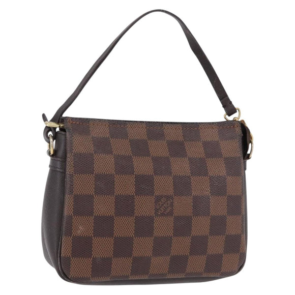 LOUIS VUITTON Damier Ebene Trousse Make Up Pouch N51982 LV Auth ka5246