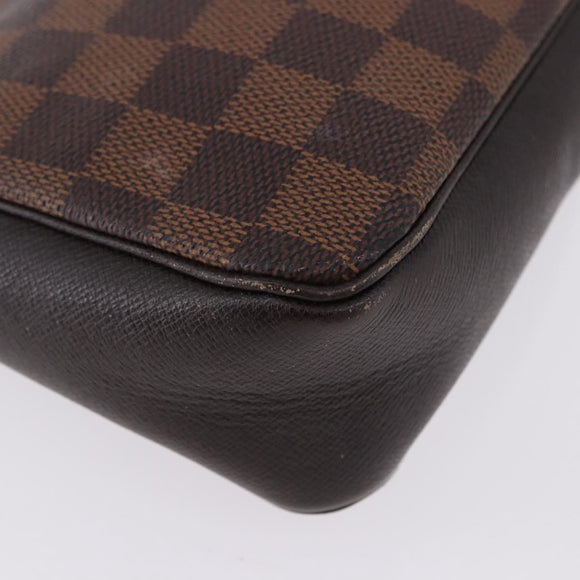 LOUIS VUITTON Damier Ebene Trousse Make Up Pouch N51982 LV Auth ka5246
