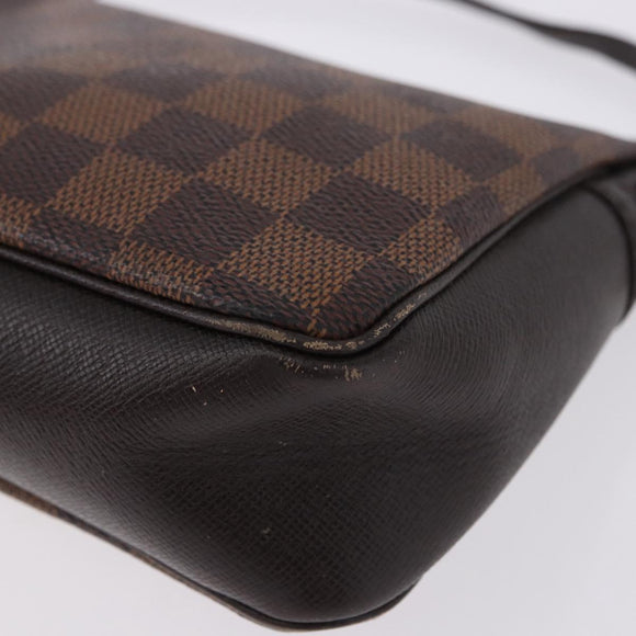 LOUIS VUITTON Damier Ebene Trousse Make Up Pouch N51982 LV Auth ka5246