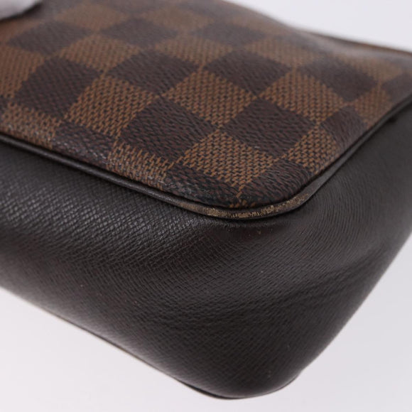 LOUIS VUITTON Damier Ebene Trousse Make Up Pouch N51982 LV Auth ka5246