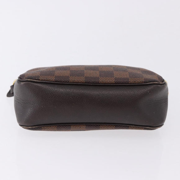 LOUIS VUITTON Damier Ebene Trousse Make Up Pouch N51982 LV Auth ka5246
