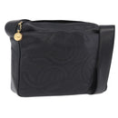 CHANEL Trip Luco co Shoulder Bag Leather Black Gold CC Auth ka5247-1