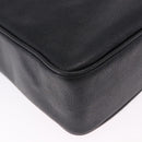 CHANEL Trip Luco co Shoulder Bag Leather Black Gold CC Auth ka5247-13