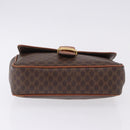 CELINE Macadam Canvas Hand Bag PVC Leather Brown Gold Auth ka5248A-11
