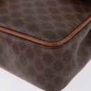 CELINE Macadam Canvas Hand Bag PVC Leather Brown Gold Auth ka5248A-13