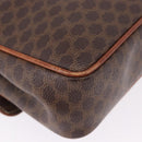 CELINE Macadam Canvas Hand Bag PVC Leather Brown Gold Auth ka5248A-14