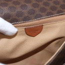 CELINE Macadam Canvas Hand Bag PVC Leather Brown Gold Auth ka5248A-18