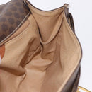 CELINE Macadam Canvas Hand Bag PVC Leather Brown Gold Auth ka5248A-20