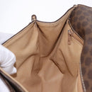 CELINE Macadam Canvas Hand Bag PVC Leather Brown Gold Auth ka5248A-21