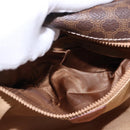 CELINE Macadam Canvas Hand Bag PVC Leather Brown Gold Auth ka5248A-24