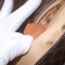 CELINE Macadam Canvas Hand Bag PVC Leather Brown Gold Auth ka5248A-25