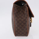 CELINE Macadam Canvas Hand Bag PVC Leather Brown Gold Auth ka5248A-6