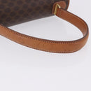 CELINE Macadam Canvas Hand Bag PVC Leather Brown Gold Auth ka5248A-8