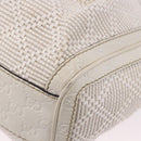 GUCCI GG Canvas Guccissima Tote Bag Leather White Silver 211944 Auth ka5249-17