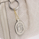 GUCCI GG Canvas Guccissima Tote Bag Leather White Silver 211944 Auth ka5249-18