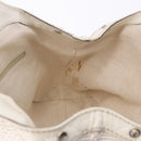 GUCCI GG Canvas Guccissima Tote Bag Leather White Silver 211944 Auth ka5249-20