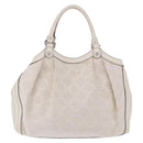 GUCCI GG Canvas Guccissima Tote Bag Leather White Silver 211944 Auth ka5249-2