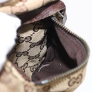 GUCCI GG Canvas Waist bag Beige Silver 28566 Auth ka525-18