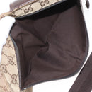 GUCCI GG Canvas Waist bag Beige Silver 28566 Auth ka525-21