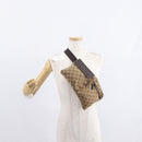GUCCI GG Canvas Waist bag Beige Silver 28566 Auth ka525-23