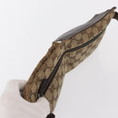 GUCCI GG Canvas Waist bag Beige Silver 28566 Auth ka525-6