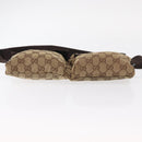 GUCCI GG Canvas Waist bag Beige Silver 28566 Auth ka525-9