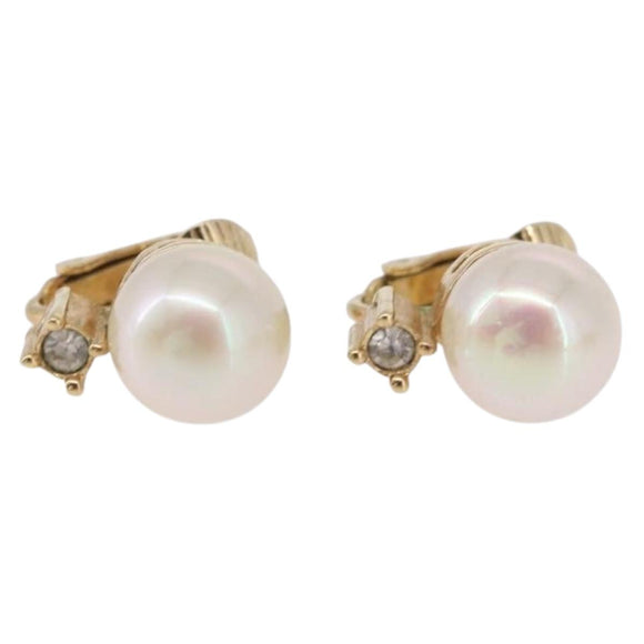 Christian Dior Earring metal Gold Tone Auth ka5253