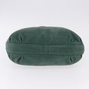 FENDI Hand Bag Leather Green Gold Auth ka5255-6