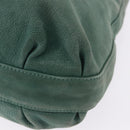 FENDI Hand Bag Leather Green Gold Auth ka5255-14