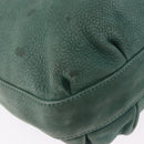 FENDI Hand Bag Leather Green Gold Auth ka5255-15