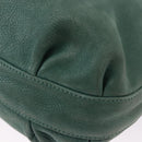 FENDI Hand Bag Leather Green Gold Auth ka5255-16