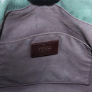 FENDI Hand Bag Leather Green Gold Auth ka5255-18