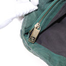 FENDI Hand Bag Leather Green Gold Auth ka5255-24