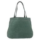 FENDI Hand Bag Leather Green Gold Auth ka5255-2