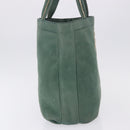 FENDI Hand Bag Leather Green Gold Auth ka5255-5