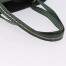 FENDI Hand Bag Leather Green Gold Auth ka5255-8