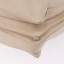 LOEWE Shoulder Bag Leather Ivory Silver Auth ka5256-16