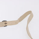LOEWE Shoulder Bag Leather Ivory Silver Auth ka5256-14