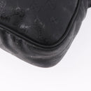 GUCCI GG implementation Business Bag PVC Silver Black 201480 Auth ka5257-16