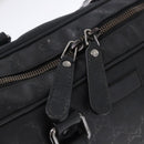 GUCCI GG implementation Business Bag PVC Silver Black 201480 Auth ka5257-10