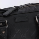 GUCCI GG implementation Business Bag PVC Silver Black 201480 Auth ka5257-17