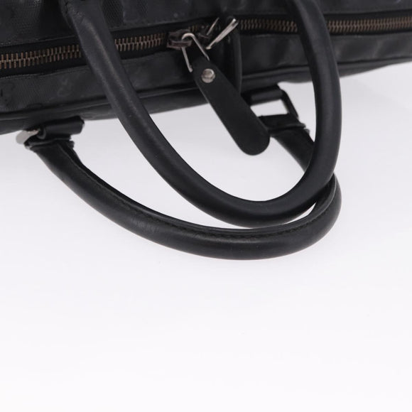 GUCCI GG implementation Business Bag PVC Silver Black 201480 Auth ka5257